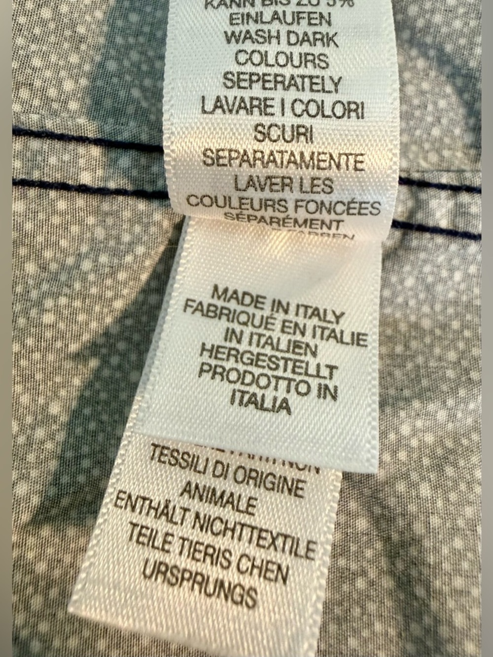 Paul Smith Made in Italy Shirt Mens 15 Blue Polka Dot Luxury - Picture 10 of 11